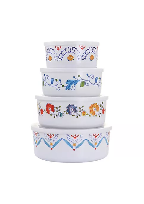 Gibson Home 8 Piece Anaya Round Nesting Food Storage Set 3 Gibson Home 8 Piece Anaya Round Nesting Food Storage Set