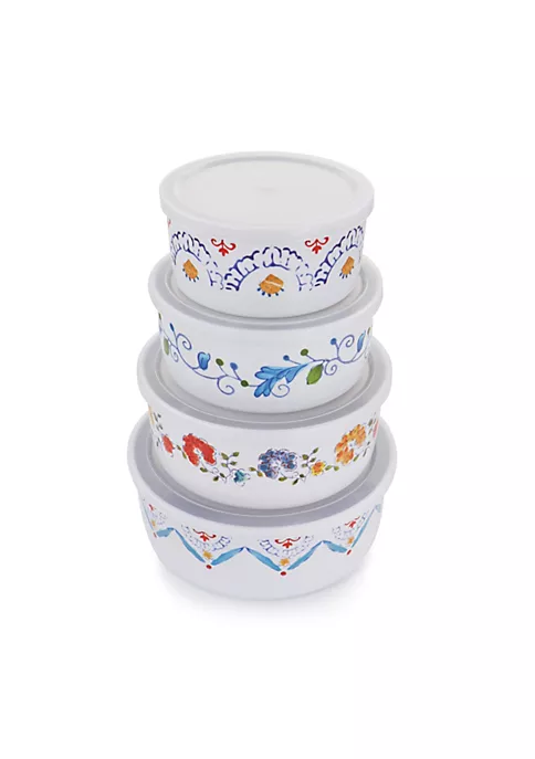 Gibson Home 8 Piece Anaya Round Nesting Food Storage Set 4 Gibson Home 8 Piece Anaya Round Nesting Food Storage Set - Image 2