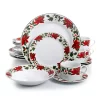 Gibson Home 20 Piece Poinsettia Holiday Dinnerware Set -Fossil store Belk 667