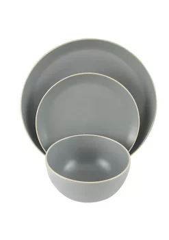 Gibson Home Rockaway 12 Piece Stoneware Dinnerware Set