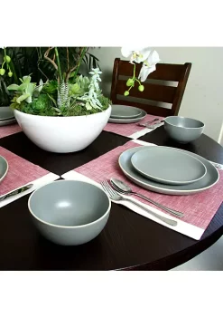 Gibson Home Rockaway 12 Piece Stoneware Dinnerware Set -Fossil store Belk 676