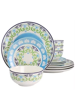Gibson Home Atlantis 12 Piece Ceramic Dinnerware Set