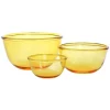 Gibson Home 3 Piece Amber Tempered Glass Bowl Set in Amber -Fossil store Belk 718