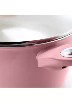 Gibson Home Plaza Cafe Aluminum 4.5 Qt Dutch Oven with Soft Touch Handles in Lavender -Fossil store Belk 726