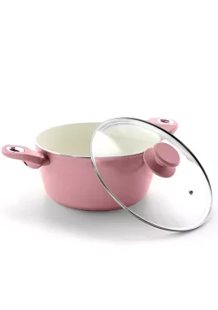 Gibson Home Plaza Cafe Aluminum 4.5 Qt Dutch Oven with Soft Touch Handles in Lavender -Fossil store Belk 727