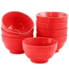 Gibson Home Plaza Cafe 8 Piece 22 Ounce Bowls in Red -Fossil store Belk 730