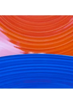 Gibson Home Crenshaw 4 Piece Fine Ceramic Dinner Plate Set -Fossil store Belk 751