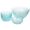 Gibson Home Plastic Bowl Set with Serving Bowl in Light Blue -Fossil store Belk 759