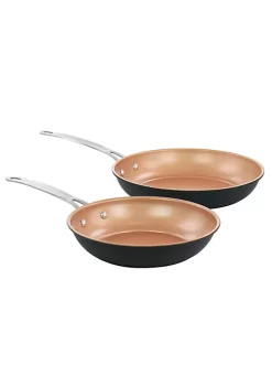 Gibson Home Chestnut 2 Piece Nonstick Carbon Steel Frying Pan Set -Fossil store Belk 776