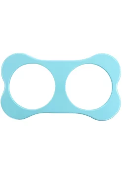 Gibson Home Bow Wow Meow 3 Piece Elevated Pet Bowl Dinner Set in Teal -Fossil store Belk 811