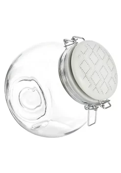 Gibson Home 1.9 Quart Glass Canister with Decorated Ceramic Lid -Fossil store Belk 820