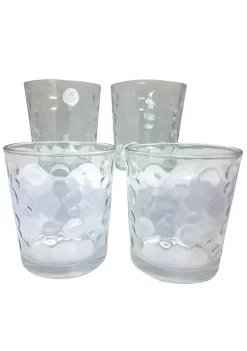 Gibson Home Great Foundations 4-Piece 13 oz. Double Old Fashioned Glass Set, Bubbles Pattern -Fossil store Belk 825