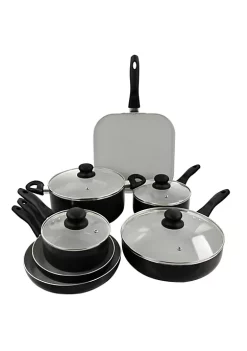 Gibson Home Gazebo Ceramic Nonstick Aluminum 11 Piece Cookware Set -Fossil store Belk 838