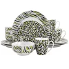 Gibson Home 16 Piece Fine Ceramic Safari Dinnerware Set -Fossil store Belk 860