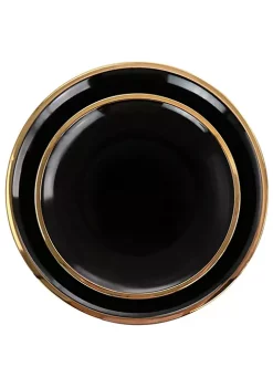 Gibson Home Premier Gold 12 Piece Fine Ceramic Dinnerware Set -Fossil store Belk 869