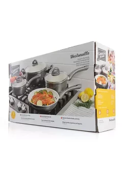 Gibson Home Hestonville 7 Piece Aluminum Nonstick Cookware Set 12 Gibson Home Hestonville 7 Piece Aluminum Nonstick Cookware Set -Fossil store Belk 899