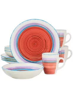 Gibson Home Richvale 12 Piece Round Durastone Dinnerware Set