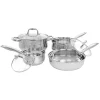 Gibson Home Bransonville 7 Piece Stainless Steel Cookware Set in Chrome -Fossil store Belk 923