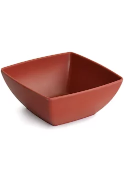 Gibson Home Grayson Melamine 12 Piece Square Dinnerware Set in Orange -Fossil store Belk 938