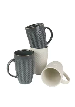 Gibson Home 22 oz Stoneware Mug set of 4