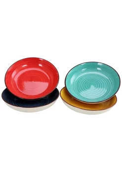 Gibson Home Color Speckle 4 Piece Bowl Set