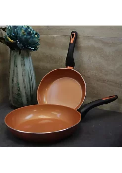 Gibson Home Hummington 2 Piece 10 Inch & 8 Inch Aluminum Frying Pan Set 11 Gibson Home Hummington 2 Piece 10 Inch & 8 Inch Aluminum Frying Pan Set -Fossil store Belk 960