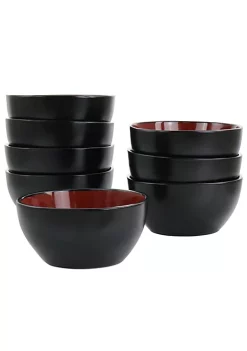 Gibson Home Soho Lounge 8 Piece 6 Inch Stoneware Bowl Set