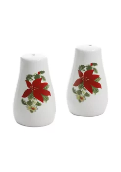 Gibson Home Perfect for Holidays Poinsettia 7 Piece Porcelain Serving Set in Red -Fossil store Belk 989