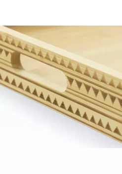 Gibson Home Sadler 15 Inch Wood Serving Tray with Built-in Handles -Fossil store Belk 996